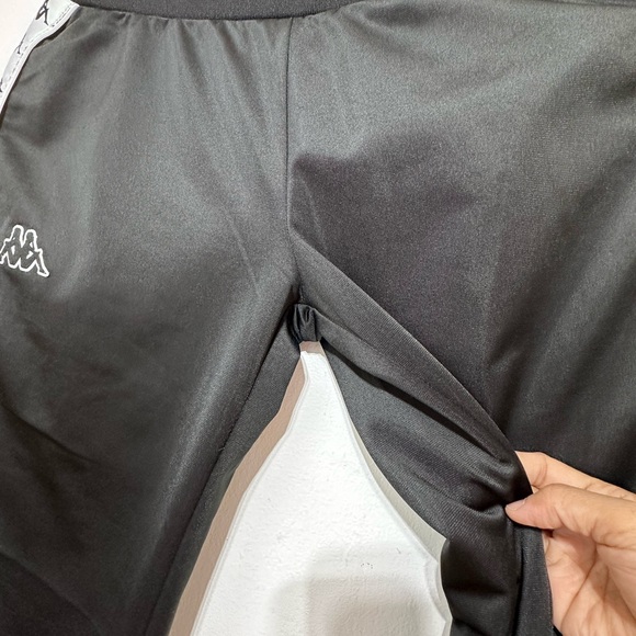 NWOT Kappa Black White Drawstring Track Pants Sz Medium - Picture 9 of 12